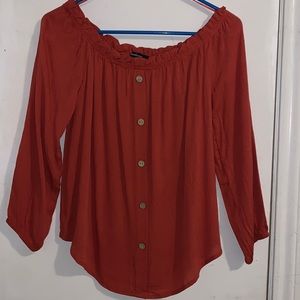 Off the shoulder blouse never used size is small.